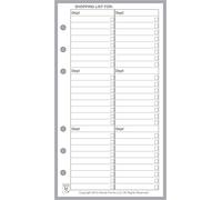 L'ordre et les bottes pour l'ordinateur portable Filofax Personal Taille Shopping List
