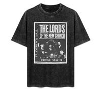 Lords of The New Church Flyer Graphic Tee Printed Top Mens Black T-Shirt Black XXL