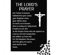 Lords Prayer Crucifixion Puzzle Adulte De 1000 Pièces, 70x50cm/1000pcs, Carton Blanc avec Une Surface Lisse; Idée Cadeau pour Un Anniversaire