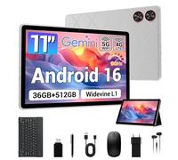 LORDWIT Tablette 11 Pouces, 36 Go de RAM 512 Go ROM/1 to TF, Double SIM 4G LTE Tablette avec Clavier, écran IPS HD 90 Hz, Octa Core, Widevine L1, Wi-FI, GPS, tablettes Android 15 avec étui/écouteurs