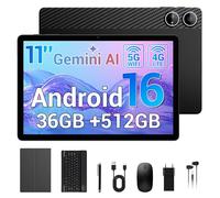 LORDWIT Tablette Android 16 11", 36 Go de RAM 512 Go de ROM/1 to TF, Double SIM 4G LTE Tablette avec Clavier, écran IPS HD 90 Hz, Octa Core, Widevine L1, WiFi, GPS, tablettes avec étui/écouteurs