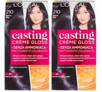 L'OREAL Casting 210 Bleu Crème Noir Sans Ammoniaque - Estrosa Colorant Cheveux (Lot de 2)