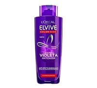 Shampooing anti-effet Loreal Paris teinté orange violet, pour cheveux colorés, blonds, décolorés ou gris, Elvive Color Vive