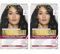 L'Oréal Expert Professionnel Excellence Crème Tinte #1 Negro Teinte (Lot de 2)