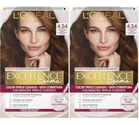 L'Oréal Expert Professionnel Excellence Crème Tinte #4,54 Castaño Caoba Cobrizo Teinte (Lot de 2)