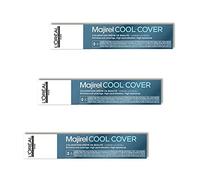 L'Oréal Majirel Cool Cover Lot de 3 colorations pour cheveux 50 ml Marron clair