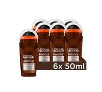 L'Oréal Men Expert 48H - Lot de 6 déodorants roll-on pour homme - Contre les fortes odeurs de transpiration, la transpiration et l'humidité des aisselles - Parfum boisé et huile essentielle de bois de