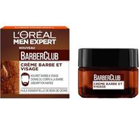 L'Oréal Men Expert BarberClub- Crème Nourrissante pour Barbe & Visage - Texture Légère & Non Grasse - Absorption Rapide - À l'Huile Essentielle de Bois de Cèdre - 50 ml