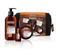 L'Oréal Men Expert BarberClub - Trousse Barbe + Visage + Cheveux pour Homme - Nettoyant 3-en-1 + Huile Barbe Longue + Crème Coiffante - À l'Huile Essentielle de Bois de Cèdre - Coffret 3 Produits