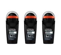 L'Oréal Men Expert Carbon Protect Déodorant pour homme 5 en 1 contre la formation d'odeurs, l'humidité, les bactéries et les résidus blancs pour jusqu'à 48 heures de fraîcheur, Carbon Protect - 3 x 50