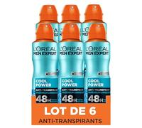 L'Oréal Men Expert Cool Power Déodorant Spray Frais - 150ml - Lot de 6