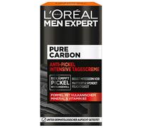 L'Oréal Men Expert Crème hydratante anti-boutons pour le visage avec vitamine B3 et minéral volcanique, pur carbone, 1 x 50 ml
