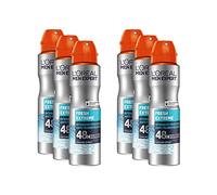 L'Oreal Men Expert, Déodorant Spray Fresh Extreme, protection 48H, régule la transpiration et lutte contre les odeurs corporelles, parfum frais et longue durée (6 x 150 ml)