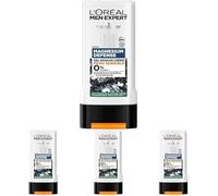 L'Oréal Men Expert - Gel Douche Crème Hypoallergénique pour Homme - Hydrate & Nettoie - Enrichi en Magnésium Minéral - Pour Peaux Sensibles - Magnesium Defense - 300 ml (Lot de 4)