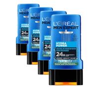 L'Oréal Men Expert Gel douche et shampooing pour homme, bain douche pour nettoyer le corps, les cheveux et le visage, soin du corps pour homme pour une peau hydratée à l'eau de montagne, Hydra Power