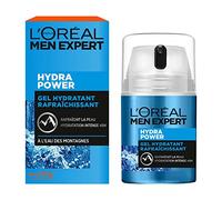 L'Oréal Men Expert - Gel Hydratant & Rafraîchissant pour Homme - Soin du Visage - Hydratation Intense 48H - À l'Eau des Montagnes & Acide Hyaluronique - Tous Types de Peaux - Hydra Power - 50 ml