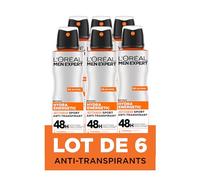 L'Oréal Men Expert Hydra Energetic Déodorant Spray Anti-Transpirant Extreme Sport - Lot de 6 x 150ml