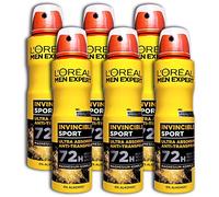 L'Oréal Men Expert – Spray anti-transpirant – Invincible Sport 72H – Lot de 3 x 150 ml