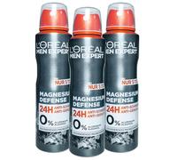 Loreal Men Expert Magnesium Defense Lot de 3 déodorants en spray 150 ml