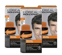 L'Oréal Men Expert One Twist Lot de 3 colorations capillaires Marron naturel 04 50 ml chacun, sans ammoniaque, gel et crème, pour tous les types de cheveux