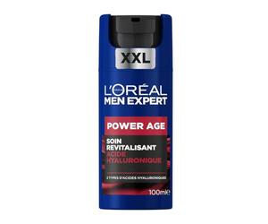 L'Oréal Men Expert Power Age Soin Anti-Âge Acide Hyaluronique 100ml | Triple action revitalisante, Raffermit la peau, Texture invisible non grasse, Hydratation intense