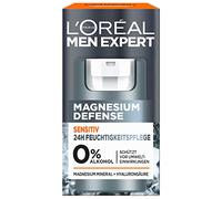 L'Oréal Men Expert Sensitiv Soin du visage pour homme, crème hydratante apaisante pour les peaux sensibles, crème pour le visage pour homme avec magnésium et acide hyaluronique, défense au magnésium 1