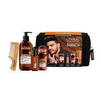 L'Oréal Men Expert Trousse BarberClub édition limitée Romain Ntamack, Huile Barbe Longue et Visage 50ml + Nettoyant 3en1 Barbe, Visage, Cheveux 200ml + Déodorant Bille Protection 48h 50ml