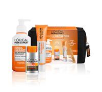 L'Oréal Men Expert Trousse Soin Visage Hydra Energetic 3 Produits | Gel moussant nettoyant, Soin hydratant 24h vitamine C, Gel bonne mine, Peigne bois offert