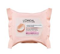 L'Oréal Paris - 25 Lingettes Démaquillantes - Yeux & Visage - Peaux Sèches et Sensibles - Fleurs Rares