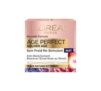 L'Oréal Paris - Age Perfect Golden Age - Soin Nuit Rosé Re-Stimulant - Crème de Nuit Anti-Relâchement & Eclat - Enrichi en Cellules Natives de Pivoine et Calcium/Vitamine B3 - 50 ml