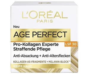 L'Oréal Paris Age Perfect Pro Collagène Expert Soin raffermissant SPF 30 avec collagène et bloc de mélanine, anti-affaiblissement et anti-vieillissement, 50 ml