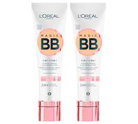 L'Oréal Paris BB Cream C'Est Magic 5en1 Crème Colorante Hydratante Uniforme 24H SPF20 Texture Modulable Légère et Crémeuse Couleur 03 Medium Light - 2 Cosmétiques