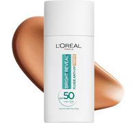 L'Oréal Paris Bright Reveal Fluide Anti-UV SPF50 Teint Unifié Medium 50ml | 3% Niacinamide, 4% Pigments Nacres, Réduit taches, Couvrance légère, Base maquillage, Non gras