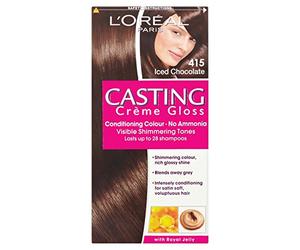 L'Oréal Paris Casting Cream Gloss 415 Lot de 3 flacons de crème hydratante Chocolat glacé