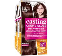 L'Oréal Paris Casting Crème Gloss Coloration Ton sur Ton pour Cheveux - Sans Ammoniaque - Chocolat Glacé (515) - Lot de 2