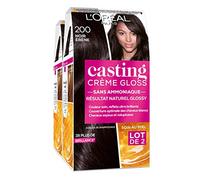 L’ORÉAL PARIS - Coloration Cheveux Semi-Permanente Ton sur Ton - Couleur Soin Gloss - Sans Ammoniaque - Casting Crème Gloss - Nuance : Noir Ebène (200)