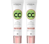 L'Oréal Paris - CC Crème 5-en-1 - Crème Universelle Anti-Rougeurs - Enrichie en Vitamines B5 et E - Hydratation 24H - Peaux Sensibles et Peaux Grasses - Magic CC Crème - Teinte Universelle - 30 ml