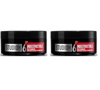L'Oréal Paris - Cire Sculptante Fixation Forte - Tenue Longue Durée - Résistance Élastique - Non-Collant - Tous Types de Cheveux - Studio Line Indestructible - 75 ml (Lot de 2)