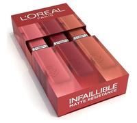 L’Oréal Paris - Coffret 3 Rouges à Lèvres Liquide Longue Tenue - Couleur Intense & Fini Mat - Sans Transfert - Infaillible Matte Resistance : Teintes (115), (120), (420)