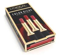 L'oréal Paris - Coffret 3 Rouges À Lèvres - Mat Et Repulpant - Color Riche - Teintes : Nude Independant (640), Rouge Déterminati Multicolore