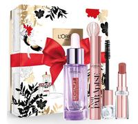 L’Oréal Paris - Coffret Cadeau Luxe - 3 Produits Soin & Maquillage - Sérum Repulpant Revitalift Filler, Mascara Noir Lash Paradise, Baume à Lèvres Glow Paradise - Édition limitée