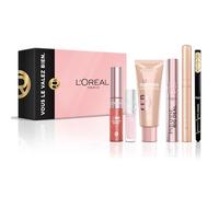 L'Oréal Paris - Coffret Maquillage Full Look - 6 produits - Mascara, Enlumineur Lumi Glotion, Lumi Blush Liquide, Gloss Plump Ambition, Superliner Feutre Waterproof Perfect Slim, Shadow Stick Crayon