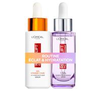 L'Oréal Paris - Coffret Routine Éclat & Hydratation - Revitalift Clinical Sérum Teint Lumineux à la Vitamine C + Revitalift Filler Sérum Anti-Rides à l'Acide Hyaluronique - 2x30ml