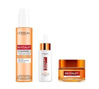 L'Oréal Paris - Coffret Routine Vitamine C - Nettoyant Visage 150ml + Sérum 12% Vitamine C 30ml + Soin Visage Eclat 50ml - Revitalift Clinical