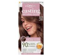 L'Oreal Paris Coloration capillaire semi-permanente sans ammoniaque, 623 Nougat Blond Foncé Miel, Coloration brillante, Finition d'aspect naturel, Pour jusqu'à 28 shampoings, Casting Natural Gloss, 1