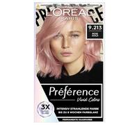 L'Oréal Paris Coloration de cheveux intense, longue durée, jusqu'à 8 semaines de cheveux brillants et couleur intense, Préférence Vivid Colors, couleur or rose 9.213, 1 pièce