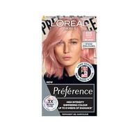 L'Oréal Paris Coloration permanente pour cheveux, brillance longue durée et couleur intense, jusqu'à 8 semaines, Preference Vivids (Colorista), or rose 9.214, 1 paquet