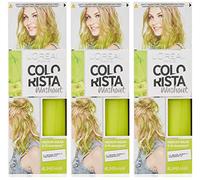 L'Oreal Paris Colorista Wash Out Neon Lot de 3 colorations semi-permanentes Vert Citron 80 ml