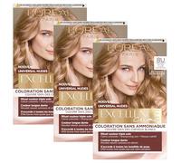 3x L'Oréal Paris Excellence Creme Universal Nude Coloration Permanent Blonde clair 8U triple traitement - 3 Tintes