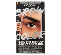 L'Oréal Paris Couleur pour sourcils pour un look éclatant et parfaitement soigné, couleur des sourcils sans ammoniaque, jusqu'à 10 applications par paquet, Brow Color, 1.0 noir